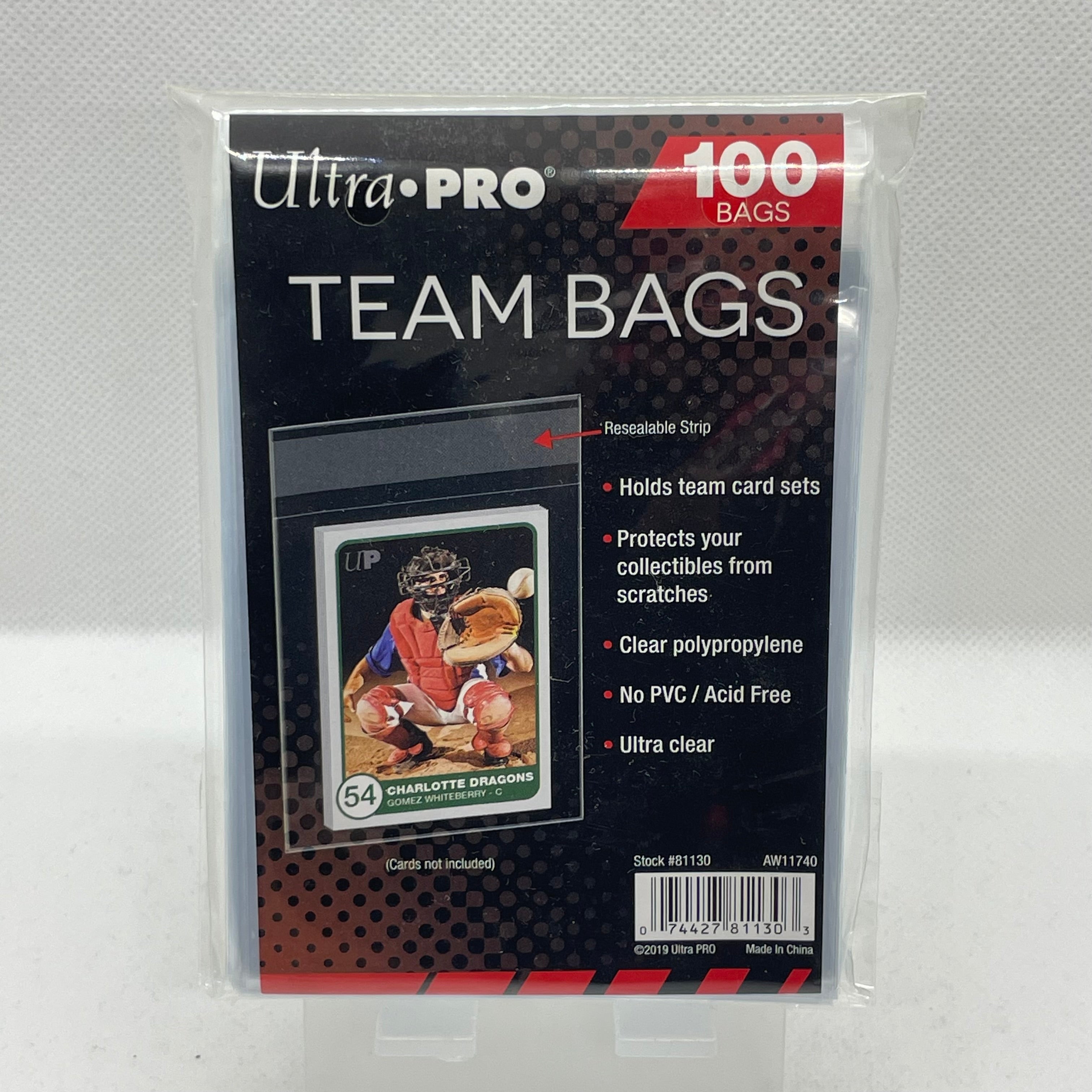 Ultra PRO - 100 Protèges Cartes refermable : Team Bags