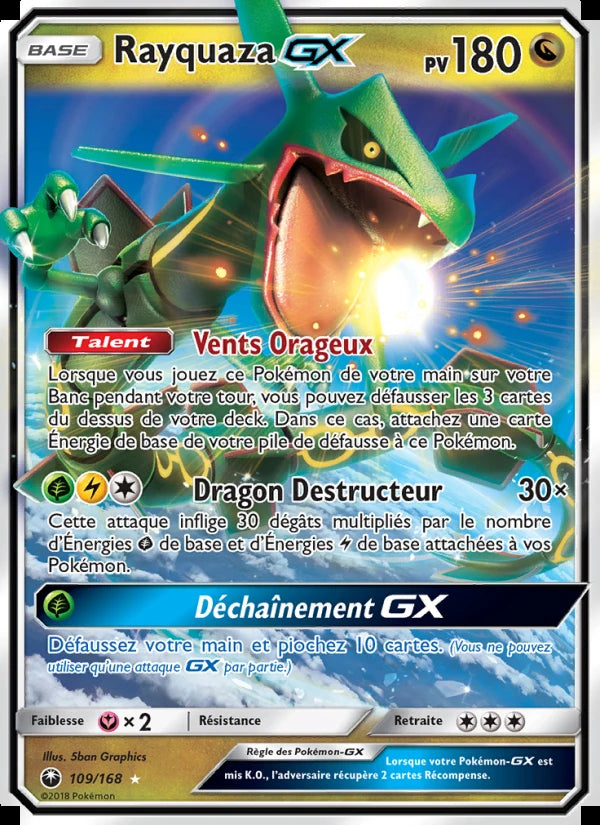 Rayquaza GX 109/168 — Tempête Céleste · Bon