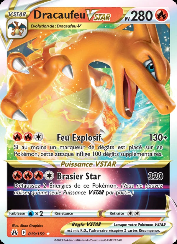 Dracaufeu VSTAR 019/159 — Zénith Suprême · Near Mint